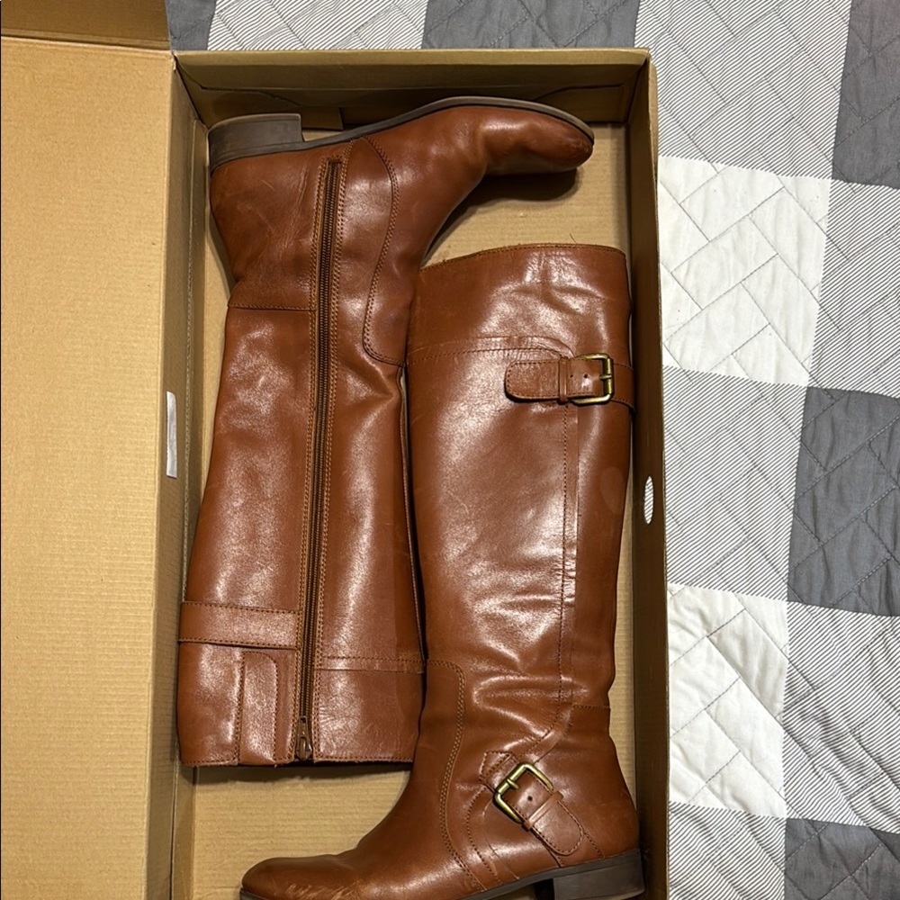 Nine West Brown Knee-High Boots